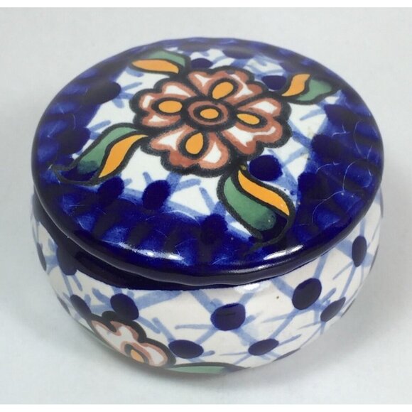 Multi-color Trinket or Dresser Box Made in Mexico - Picture 4 of 8